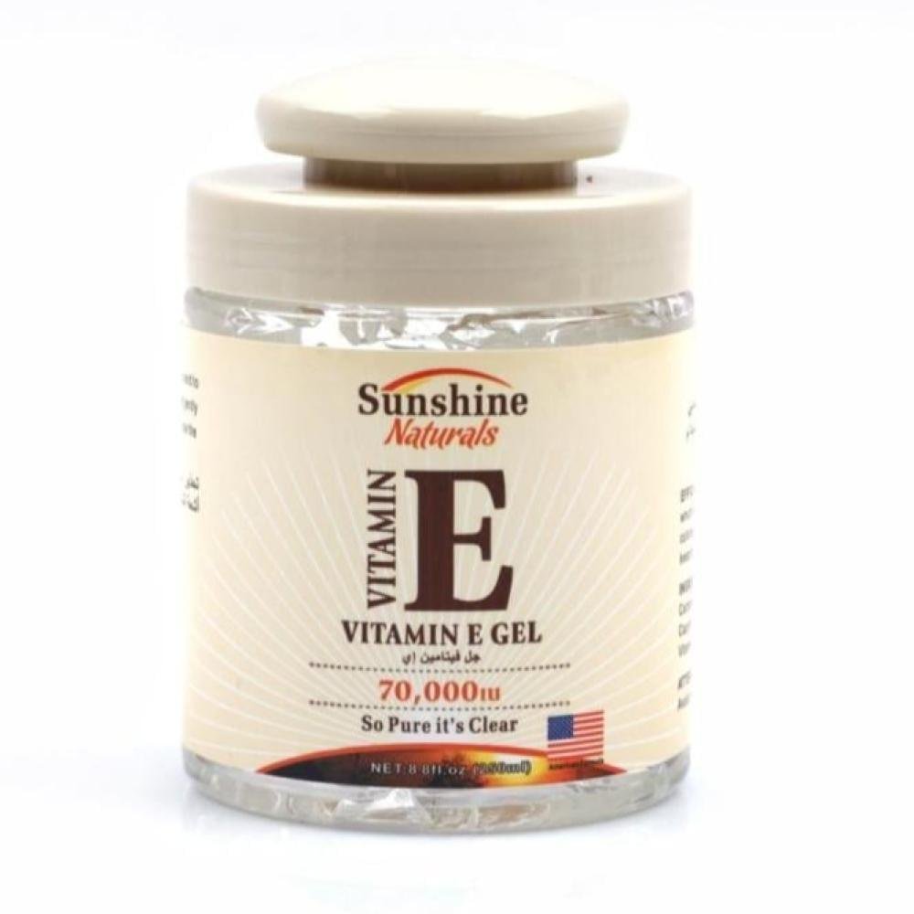 e831956f-42cc-4763-908b-a72fe1af7943-1000x1000-vTmrklujlfgEQWmkRyAozTNjM0Ym1t5Opbxwc5It.jpg جل فيتامين E من صن شاين - 250 مل - الصورة 1